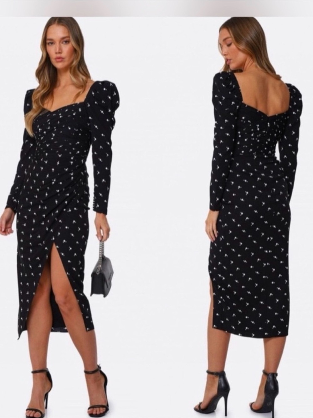 Self-Portrait Black Floral Maxi Dress